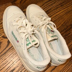 Reebok Women's Club C 85 Vintage Sneakers - Cream with Green Accents